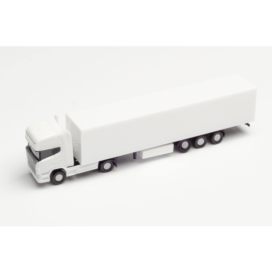 Herpa 013802, Minikit Scania R TL z naczepą chłodnią, biała,  Skala 1:160
